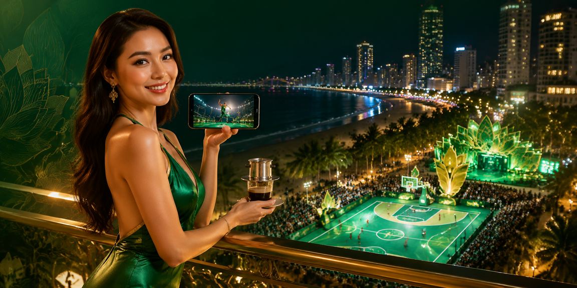 Người chơi tại Đà Nẵng đặt cược bóng rổ trực tuyến qua điện thoại bên quán cà phê