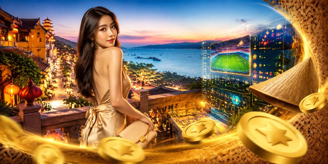 Người dùng tại Huế tham gia cá cược casino trực tuyến bên chiếc nón lá truyền thống
